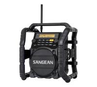 Sangean U-5 DBT Radio de chantier DAB+, FM AUX, Bluetooth étanche à leau, étanche à la poussière, résistant aux coups noir G
