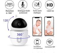 U Babyphone vidéo Moniteur Bébé Wi-Fi caméra sans Fil vidéo HD avec détecteur de mouvement automatique à vision de nuit blanc