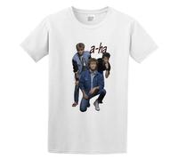 U-BASIC A Ha Band Party Minority Cool Nightclub Dance T-Shirt White M