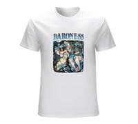 U-BASIC Baroness Blue Record T-Shirt Short Sleeve T-Shirt White XL