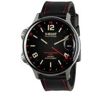 U-BOAT Capsoil Doppiotempo 55 SS Red Rehaut 9674 - Homme - 55 mm - Analogique - Quartz - Verre saphir
