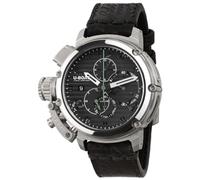 U-Boat Chimera 46mm Chrono SS Noir Montre Hommes Analogique Automatique avec Bracelet en Cuir de Veau 9592