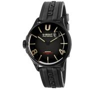 U-Boat Darkmoon 40 mm Black ipb Montre Homme Analogique Quartz avec Bracelet Caoutchouc 9019/A