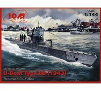 U-Boat Modèl Iib (1943), German Submarine 1:3 50 Plastique Model Kit Icm