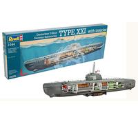 REVELL Sous-marin allemand Type XXI avec intérieur détaillé - échelle 1/144 - RE