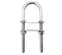U-Bolt - Stainless Steel Heavy Duty Hardware for Fastening | Marine Grade U-Shapeds Screw with Nuts and Washers, Rust Resistant Bolt Clamp, Ideal for Yacht Anchors Deck Equipment Dock, Stainless Steel