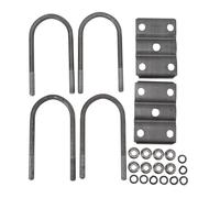 U Bolts Pour Remorque 3 Pouces, Kit de U Boulons en Acier Laminé, Plaques Incluses Pour Ressorts à Lames 1-3/4 à 2 Pouces - Haute Résistance, Charge Renforcée, Compatible Ess