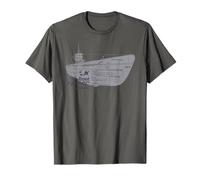 U-Boot Type VIIC Graphique schématique détaillé U-Boat Submarine T-Shirt