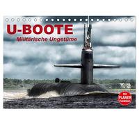 U-Boote. Militärische Ungetüme (Tischkalender 2026 DIN A5 quer), CALVENDO Monatskalender: Militärische Kolosse auf Tauchgang