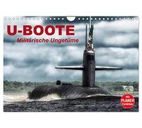U-Boote. Militärische Ungetüme (Wandkalender 2026 DIN A4 quer), CALVENDO Monatskalender: Militärische Kolosse auf Tauchgang