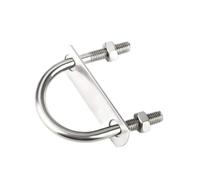 U-Boulon M8 Acier 304 avec Plaque 3mm Fixation Robuste pour Tube 24mm | Ce lot de deux unités inclut des plaques de montage et des écrous, offrant une solution complète pour la fixation de tuyaux.