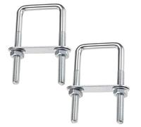 U-Boulons Carré Boulons En U, 70 x 110 mm U-Bolts En Acier Inox, U-Boulon M8 Avec éCrou Plaque De Cadre Et Rondelle (70 x 110 mm)