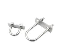 U boulons, Collier de serrage en U allongé en acier inoxydable 304 avec vis et déflecteur, boulon en U et cerceau carré(2set M8x22x70)