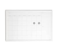 U Brands Farmhouse Calendrier effaçable à sec avec cadre blanc, fournitures de bureau, avec aimants, 50,8 x 76,2 cm, 3 pièces