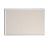 U Brands Farmhouse Tableau d'affichage en lin avec cadre blanc, fournitures de bureau, naturel, 50,8 x 76,2 cm