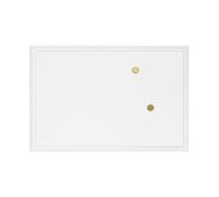 U Brands Farmhouse Tableau magnétique effaçable à sec, 58,4 x 43,2 cm, cadre en bois blanc, comprend 2 aimants