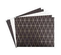 U Brands Lot de 6 dossiers suspendus classiques - Fournitures de bureau - Noir, doré et blanc - Certifié FSC