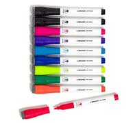 U Brands stylos effaçables à sec à faible odeur avec gomme, lot de 10, couleurs assorties, pointe moyenne (2 mm)