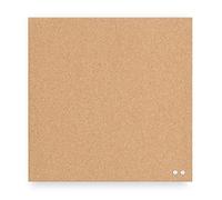 U Brands Tableau d'affichage carré en liège sans cadre, fournitures de bureau, 35,6 x 35,6 cm, naturel, avec punaises