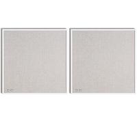 U Brands Tableau d'affichage en lin avec cadre en métal blanc, 35,6 x 35,6 cm (Lot de 2)