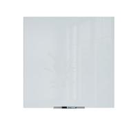 U Brands Tableau flottant en verre effaçable à sec, 89 x 89 cm, blanc givré, surface non magnétique, sans cadre (2843U00-01)