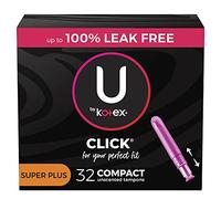 U by Kotex Click Compact Lot de 32 tampons super absorbants, non parfumés