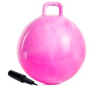 U&C Planet Ballon Sauteur 45 cm pour Enfants 3 à 8 Ans avec Pompe | Charge Max. : 100 kg, Gonflable & Base Antidérapante, l'Intérieur et l'Extérieur, Cadeau pour Garçons et Filles, Rose Nuage