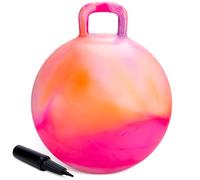 U&C Planet Ballon Sauteur 50 cm pour Enfants 6 à 9 Ans avec Pompe | Charge Max. : 100 kg, Gonflable & Base Antidérapante, l'Intérieur et l'Extérieur, Cadeau pour Garçons et Filles, Orange Nuage