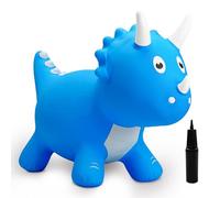 U&C Planet Dinosuar Animal Hopper pour Les Tout-Petits Jouet de Saut pour Enfants Jouet de Saut de Cheval Gonflable Cadeau d'anniversaire de Noël pour Les Enfants de 2, 3, 4 et 5 Ans (Bleu Foncé)