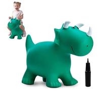 U&C Planet Dinosuar Animal Hopper pour Les Tout-Petits Jouet de Saut pour Enfants Jouet de Saut de Cheval Gonflable Cadeau d'anniversaire de Noël pour Les Enfants de 2, 3, 4 et 5 Ans (Gruen)