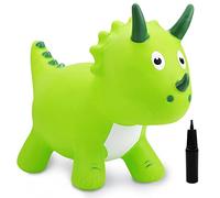 U&C Planet Dinosuar Animal Hopper pour Les Tout-Petits Jouet de Saut pour Enfants Jouet de Saut de Cheval Gonflable Cadeau d'anniversaire de Noël pour Les Enfants de 2, 3, 4 et 5 Ans (Dinosaure Vert)