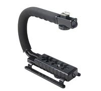 U-Camera Stabilisateur portable pour appareil photo reflex numérique, caméscope et caméra DV, prise en main anti-secousses avec support griffe pour lumière LED/micro, poignée ergonomique pour vlogging