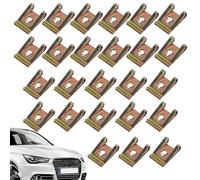 U Clip Nuts - Spring Steel Panel Fasteners, Automotive Mounting Hardware with Firm Thread Grip Structure Feature, Secure Edge Holding Function, Ideal for Car RV Trailer Bumper Engine Installations