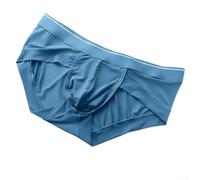 U Convex Pouch Slip Homme en Soie Glacée Respirante, Idéal pour un style de vie actif (L Bleu)