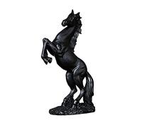 U/D 1 statue de cheval en résine debout en forme de cheval qui se bat debout - Décoration de table - Noir