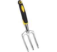 U/ D Fourche à main en alliage de 28 cm pour planter des fleurs et des sols - 3 griffes - Cadeau de jardinier