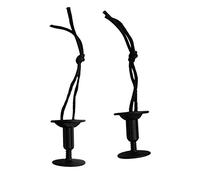 U/D Lot de 2 chevilles de fixation pour planche de surf ou bodyboard avec cordon Noir