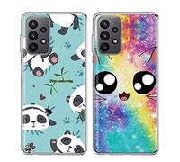 U.DARELIKE Lot de 3 Coques Compatible avec Samsung Galaxy A23 5G Coque Silicone Transparente Ours Panda Licorne Motif Personnalisée Souple Crystal Étui Housse Antichoc pour Galaxy A23 5G