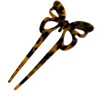 U épingle à cheveux - Fork vintage acétate, porte-pain à 2 dents | Grand accessoire de torsion française avec design durable, bâton classique pour les styles de plus épais femmes, élégance de