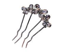 U forme des épingles à cheveux | Pin de poils de torsion française | Hop bâtons haiir | Rhumestone Pearl Four dez-dents PEUP | 4 RHINESTOEE PRONG UPDO STIICKS | Femmes Filles de mariage Banquet Formet