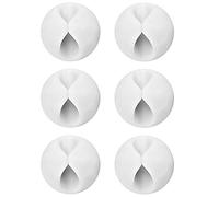 U-Horizon Lot de 6 clips de câble pour câble X, multi du bureau au câble d'alimentation, USB, écouteurs, ordinateur portable TV pour la maison, le bureau, blanc