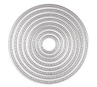 U-horizon Matrices de découpe, Cutting Dies Pochoir à découper en métal pour Scrapbooking, Album Photo, Carte, Papier de décoration, Cadeau (Cercle)