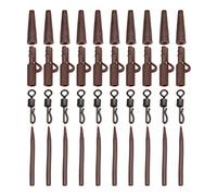 U-K 40 pièces/Ensemble extrémité de pêche à la Carpe Clips de Plomb émerillons à Changement Rapide Anti-Manches hameçons de pêche Accessoires de pêche Pesca Durable and Fashion