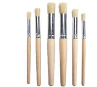 U-K Brosses de Pochoir de Peinture Acrylique d'aquarelle Tailles Assorties poignée 6 pièces/Ensemble Durable Design