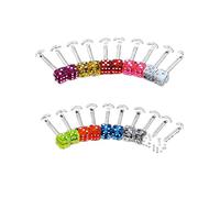 U/K Lot de 20 piercings mixtes en forme de dés pour lèvre, oreille, tragus, labret - Qualité supérieure et créative