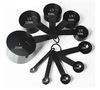U-K Lot de 5/10 cuillères doseuses pour cuisine, cuillères à café, sucre, boules de gâteau, farine, verre doseur, ustensiles de cuisine durables