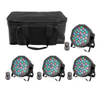 U`King 4PCS RGB Par LED Batterie avec Sac, Rechargeable 36 LED Projecteur Lampe de Scène avec Télécommande, Exterieur Fête Uplights Peut être allumé 4-12 Heures pour Mariage Disco Bar Noël