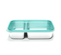 U Konserve - Récipient alimentaire rectangulaire divisé en acier inoxydable avec couvercle en silicone - Island Teal - 825 ml