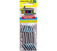 U-Lace Kiddos - Lacets élastiques - Argent métallique - Pack Mix-N-Match
