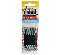 U-Lace - KIDDOS Lacets élastiques pour enfants de 3 à 7 ans - 14 Couleurs disponibles - Filles Garçons (BLACK - Noir)